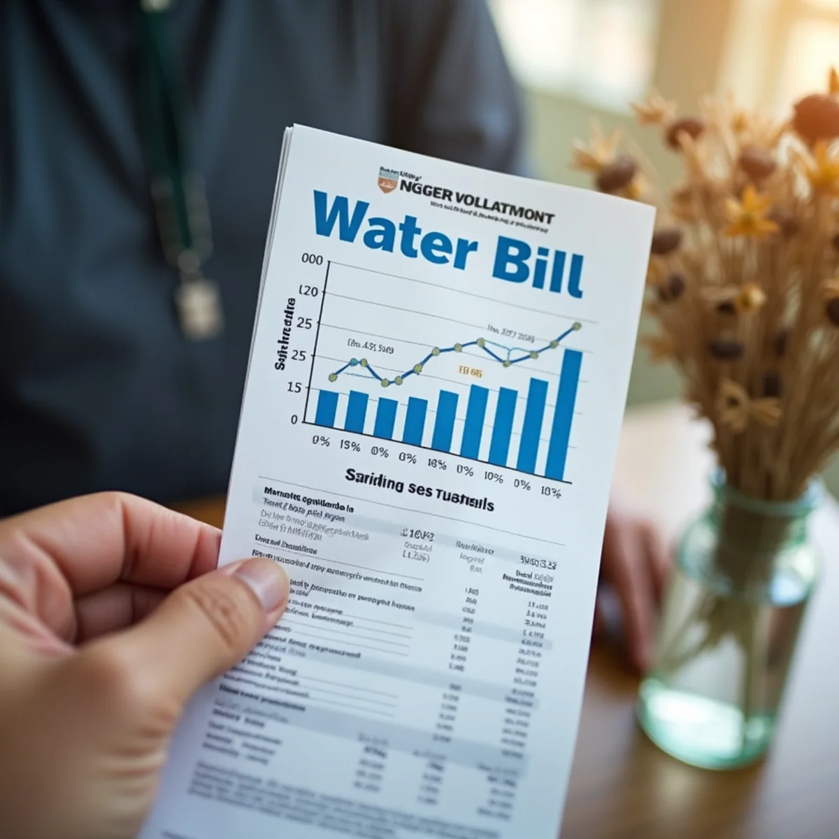 Pflugerville municipal water utility statement showing sudden spike in usage